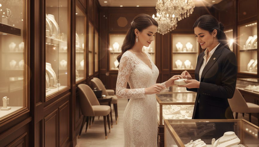Bridal diamond jewellery