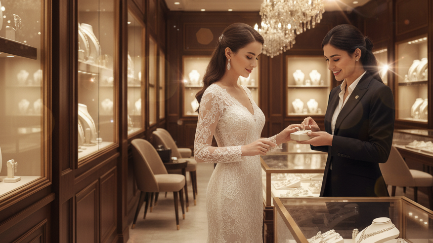 Bridal diamond jewellery