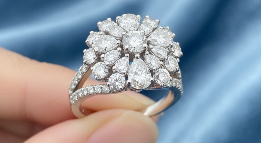Cluster Diamond Ring