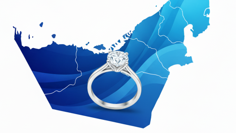 Diamond Ring with map Diamond Ring with map