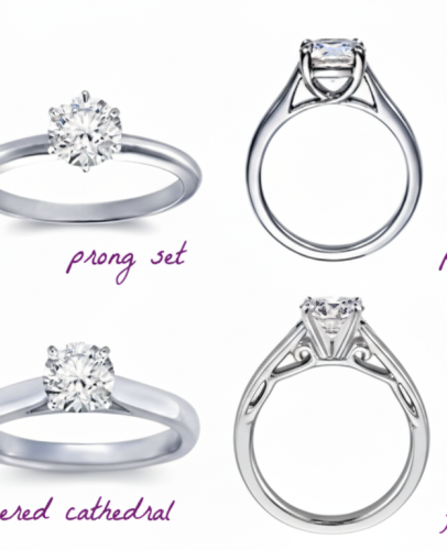 Diamond rings setting