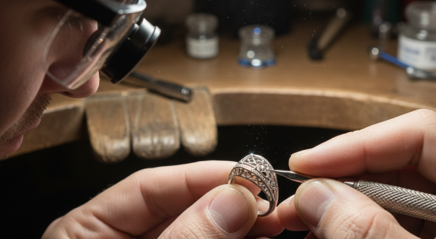 Jewellery making man Diamond jewellery manufacturing