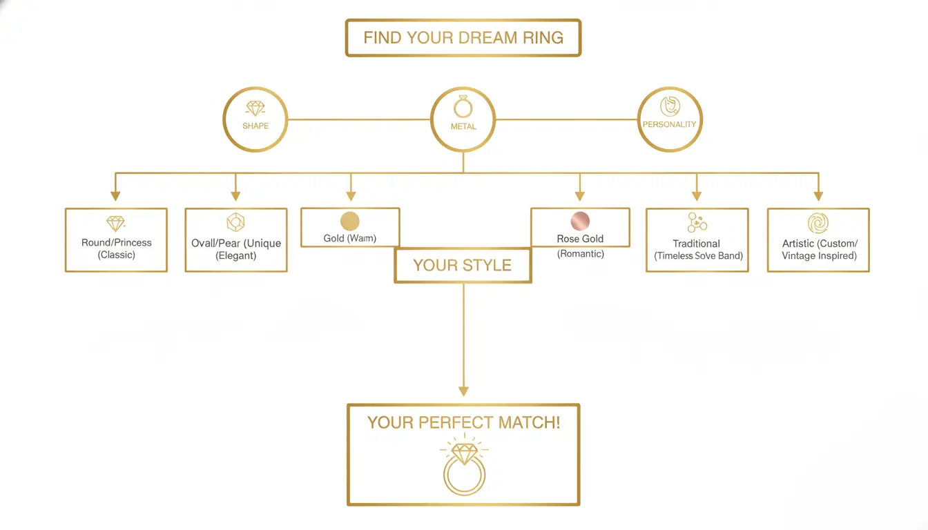 Diamond ring choice flow chart