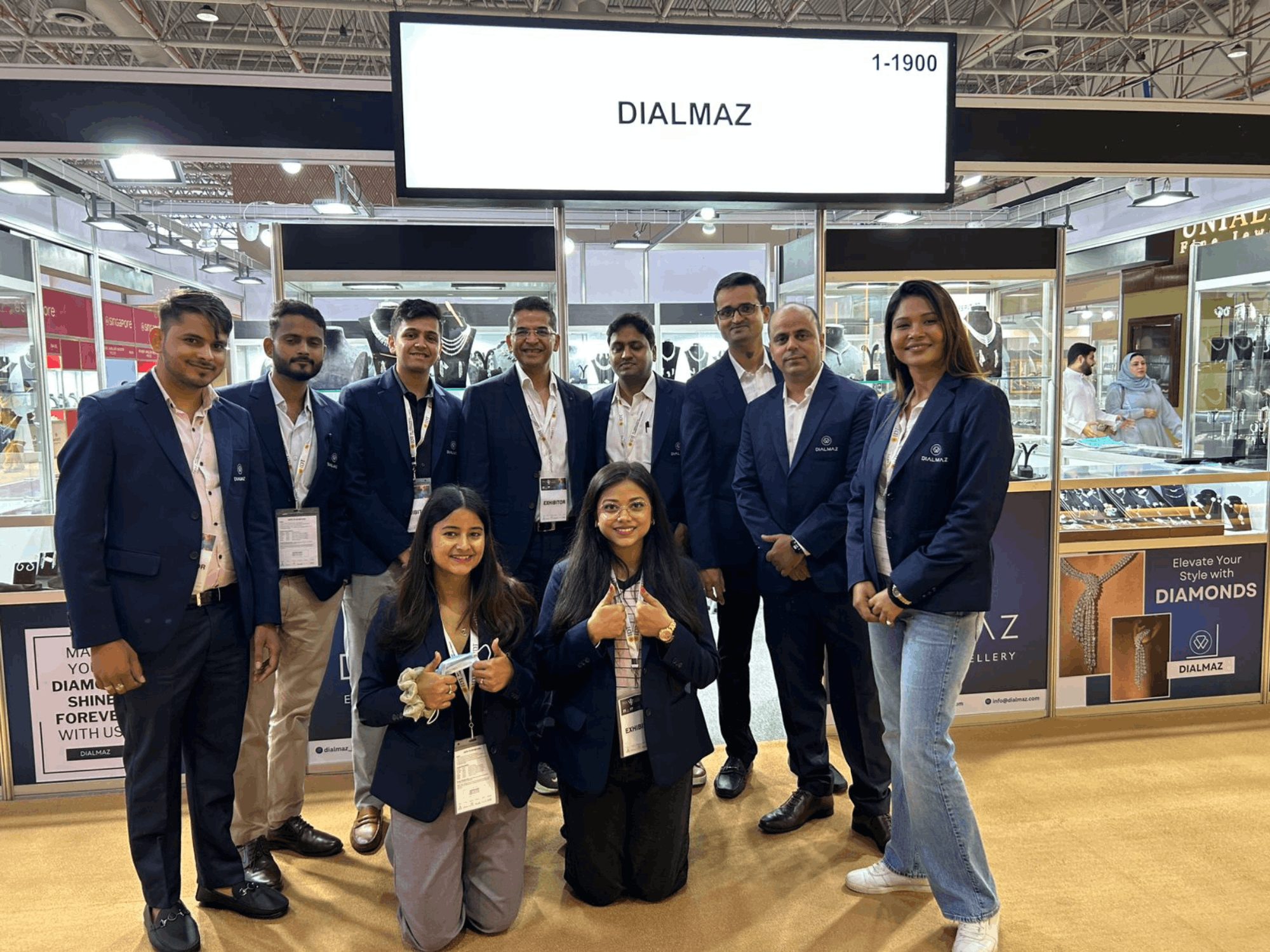 dialmaz team at exhibiition at watch & jewellery show dubai