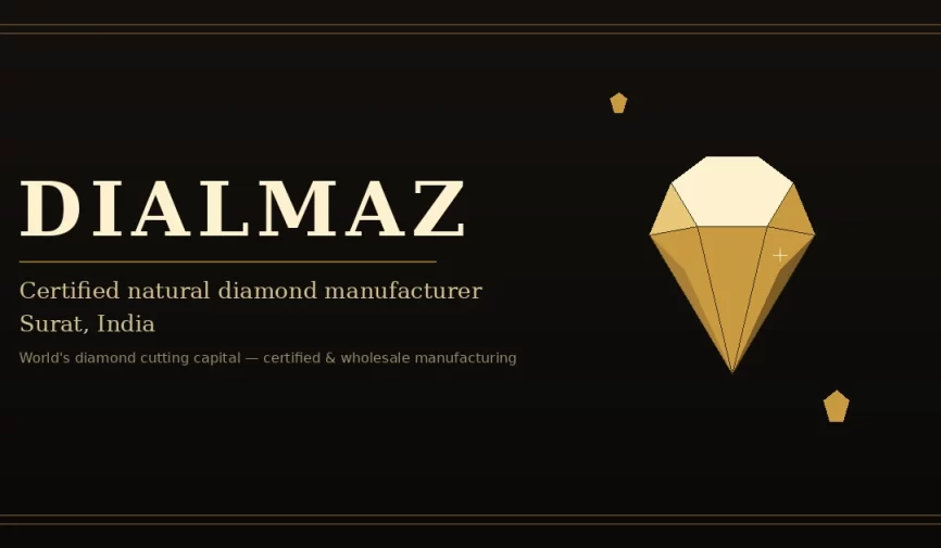 Dialmaz certified natural diamond jewelry manufacturer in Surat, India's diamond cutting capital
